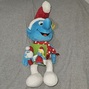 SMURFS MACY'S 2010 Holiday Stuffed Plush With Finger Pals NWT 19" New